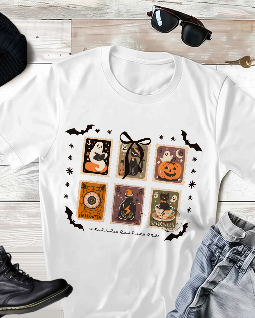 Retro Halloween Tarots T-shirt