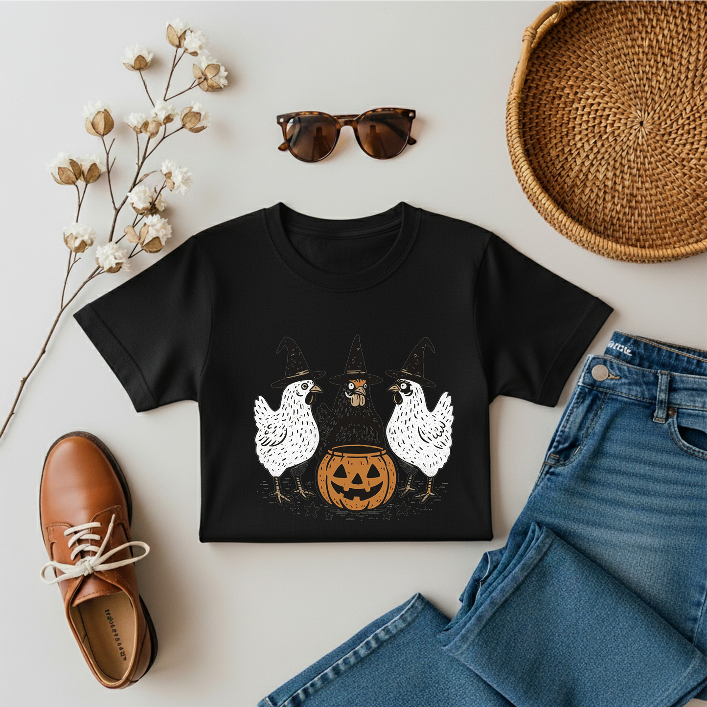 Pumpkin Chicken Fall Retro Halloween