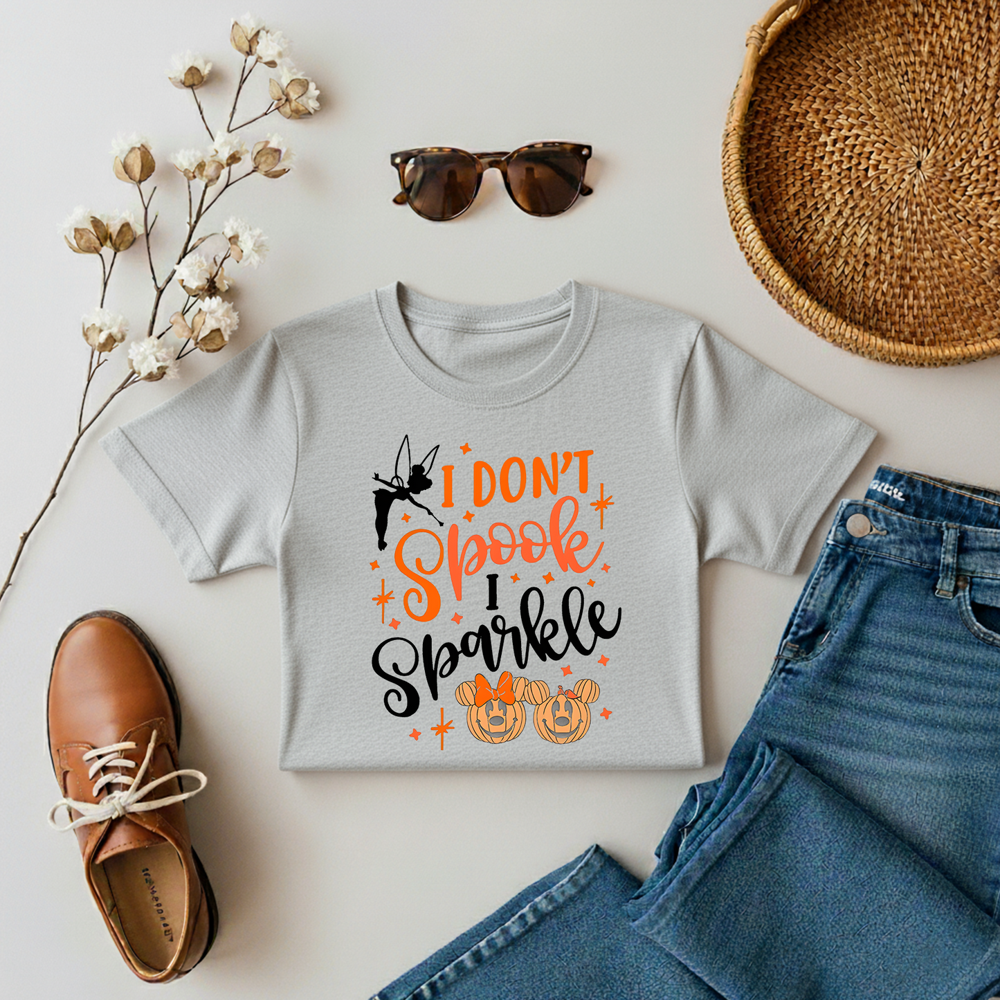 Halloween i Dont Spook, I Sparkle - Adults Tee