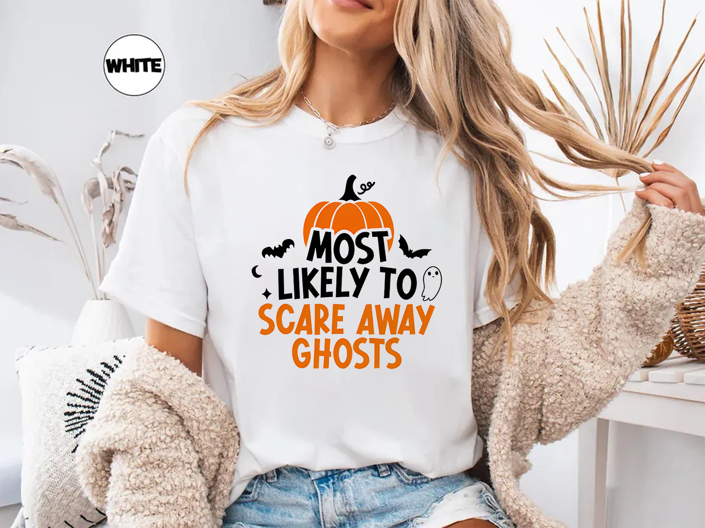 Halloween Most Likely To Scare Away Ghosts - Adults Tee