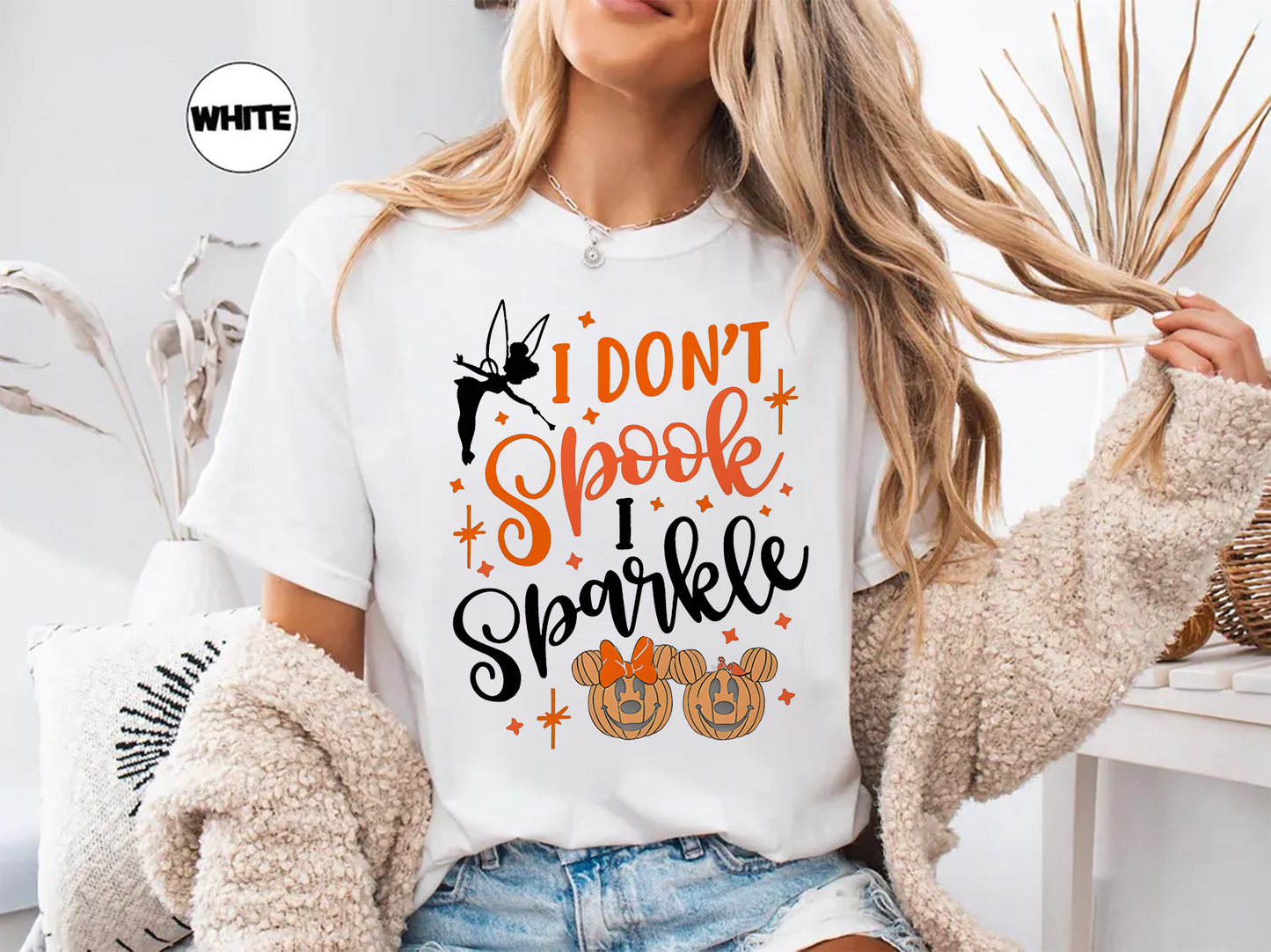 Halloween i Dont Spook, I Sparkle - Adults Tee