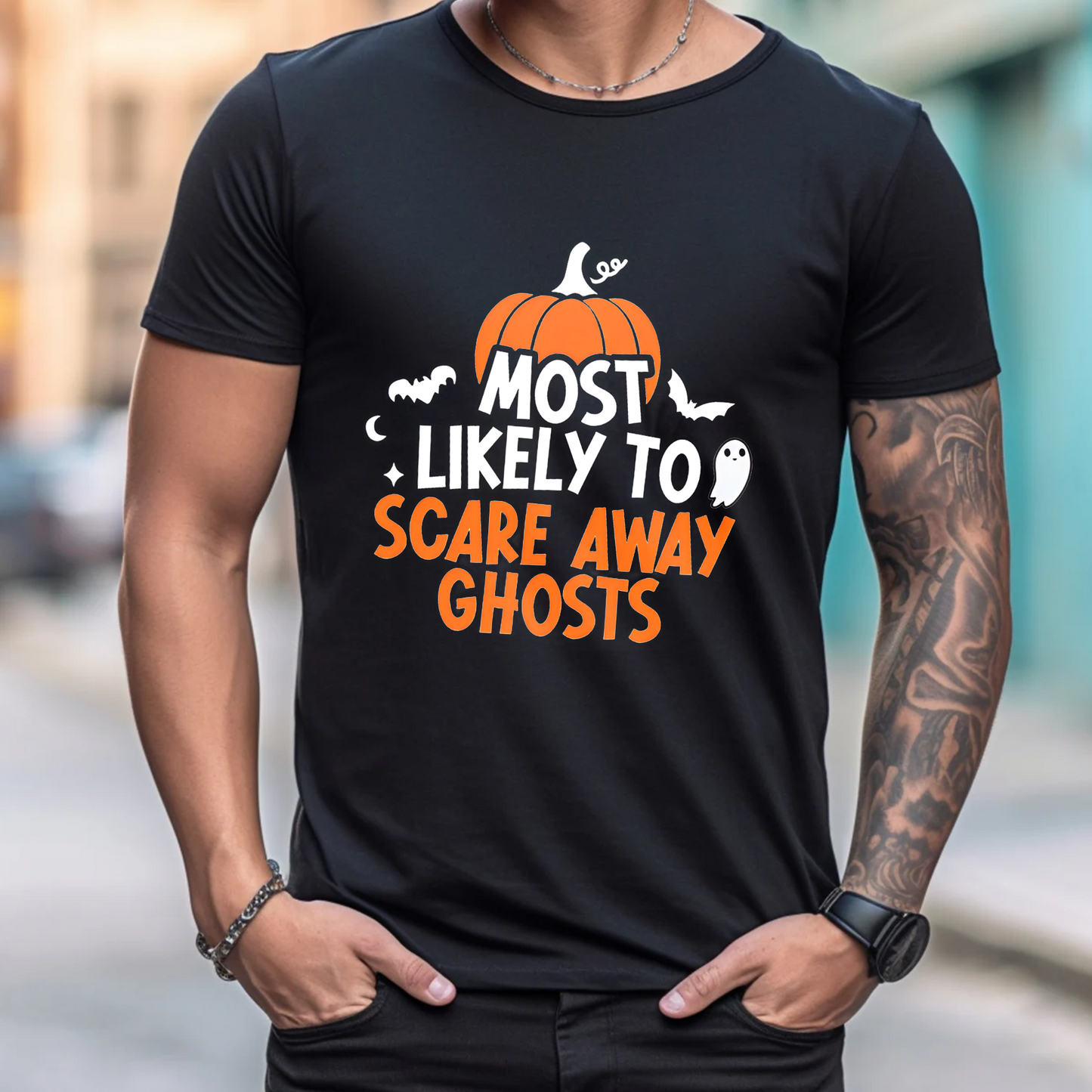 Halloween Most Likely To Scare Away Ghosts - Adults Tee