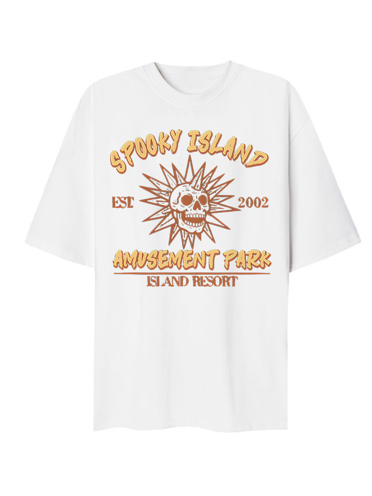 Spooky Island, Retro Halloween T-Shirt