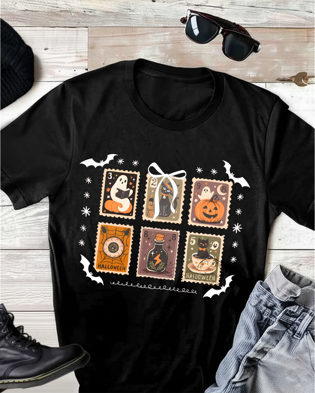 Retro Halloween Tarots T-shirt