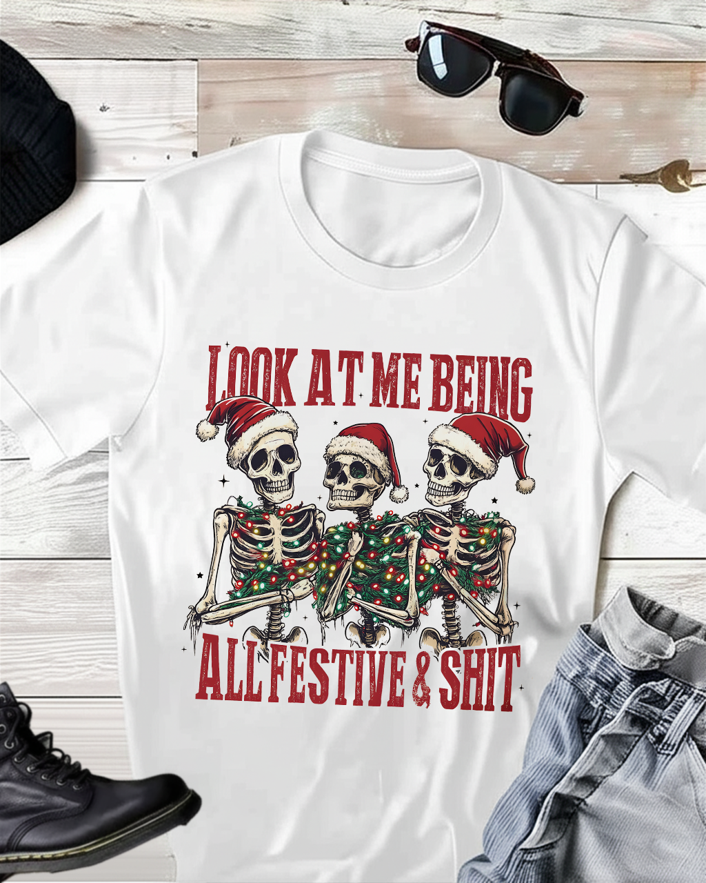 Look At Me All Festive & Shit T-shirt