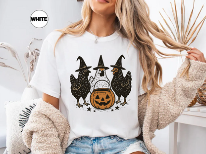 Pumpkin Chicken Fall Retro Halloween