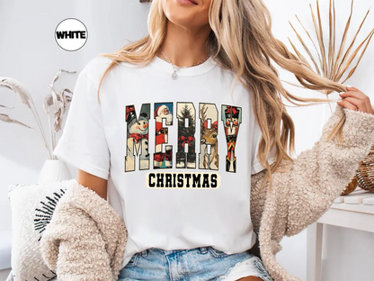 Retro Merry Christmas Snowman