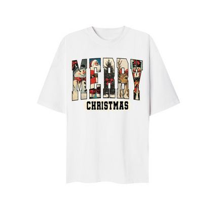 Retro Merry Christmas Snowman