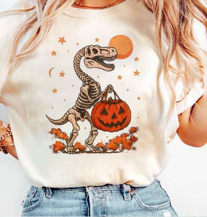 Dinousaur Pumpkins Halloween T-shirt
