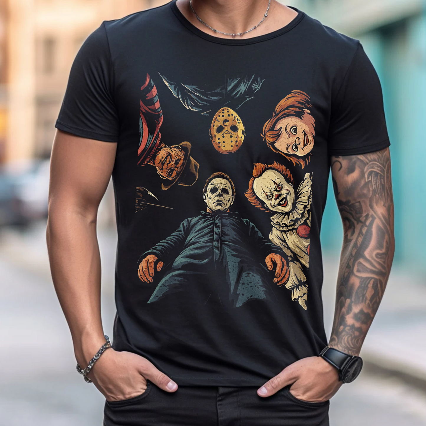 Halloween Horror Characters T-shirt