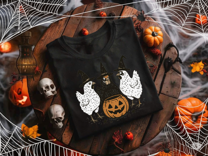 Pumpkin Chicken Fall Retro Halloween