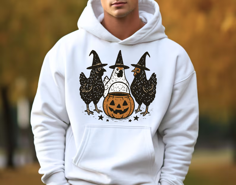 Pumpkin Chicken Fall Retro Halloween