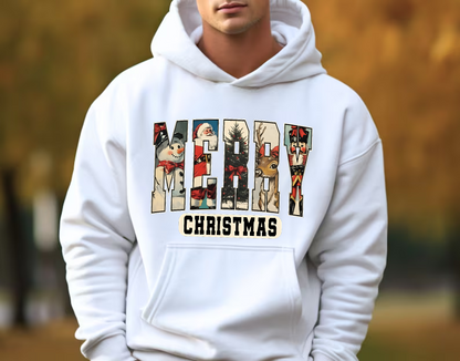 Retro Merry Christmas Snowman