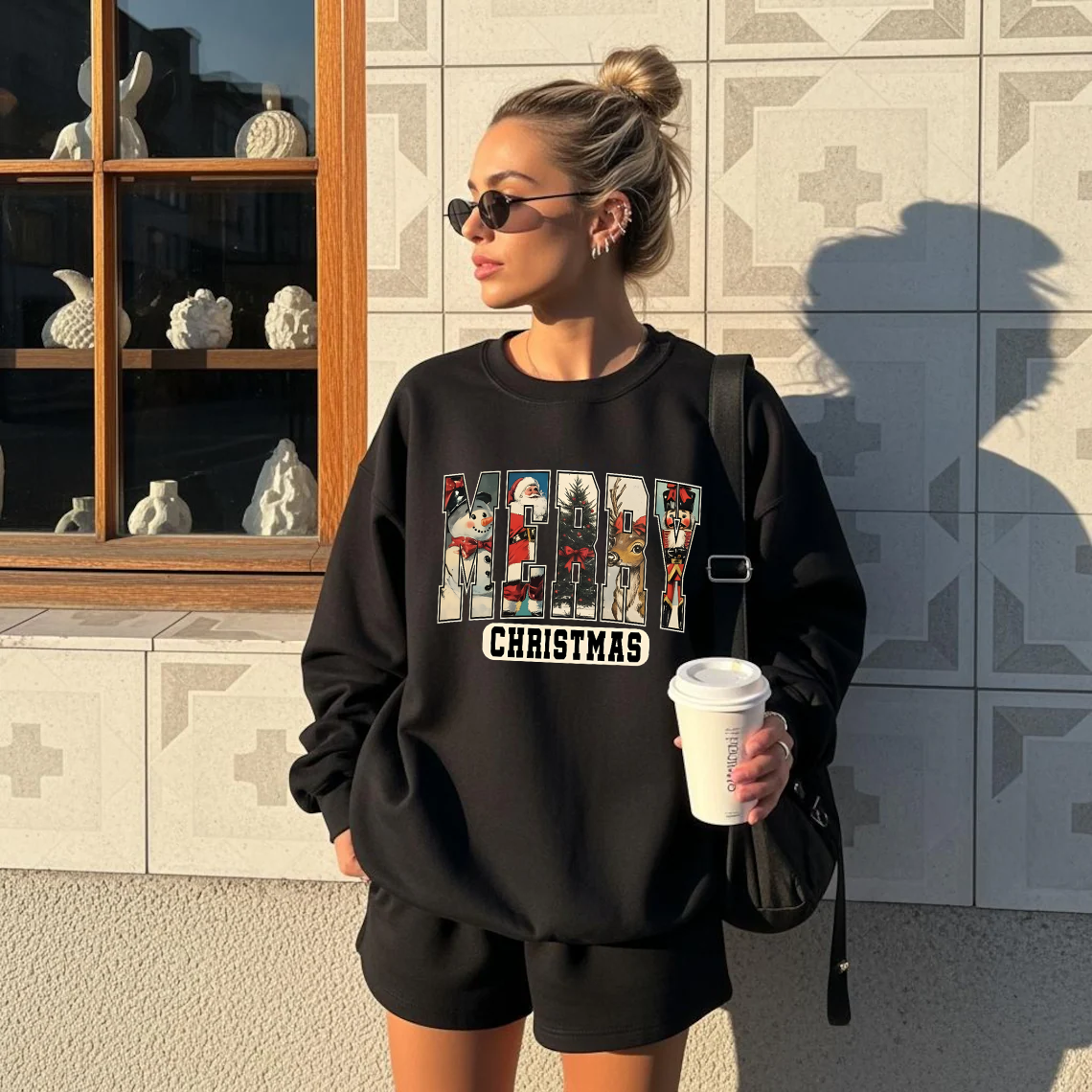 Retro Merry Christmas Snowman