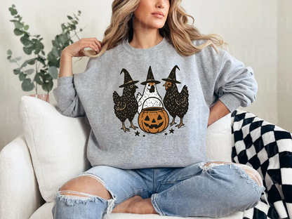 Pumpkin Chicken Fall Retro Halloween
