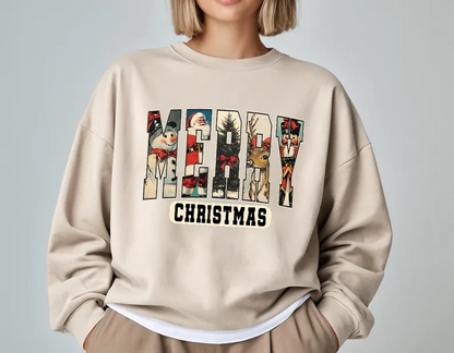 Retro Merry Christmas Snowman