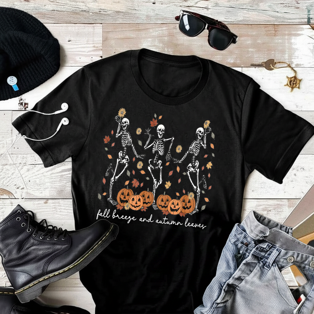 Fall Breeze and Autumn Leaves T-Shirt