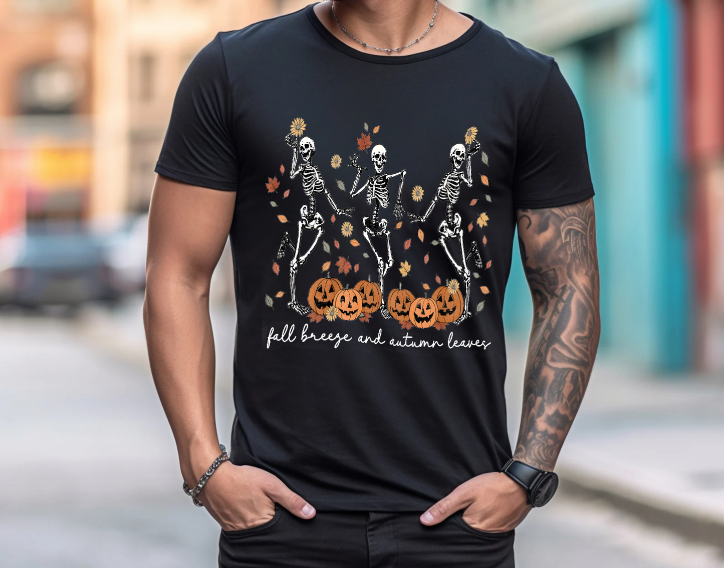 Fall Breeze and Autumn Leaves T-Shirt