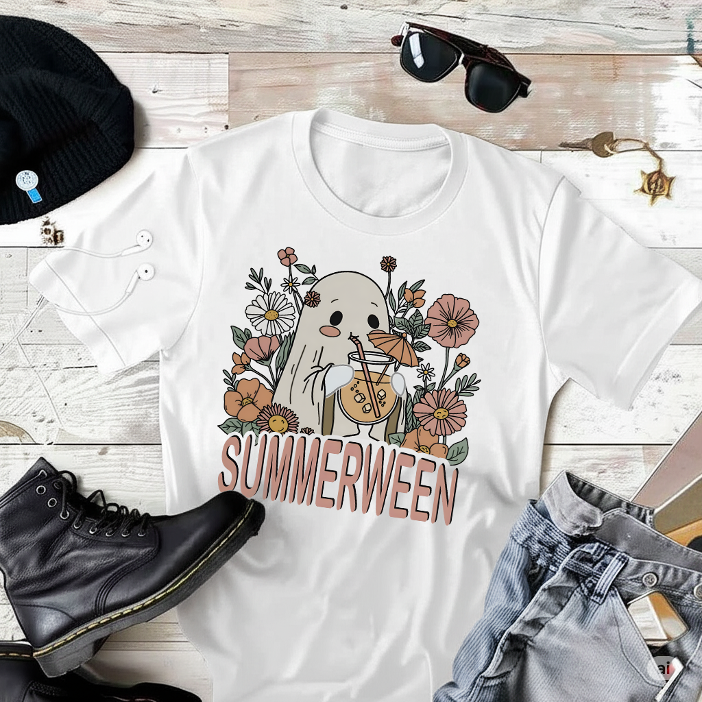 Ghost Summer Halloween T-Shirt