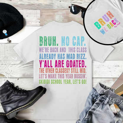 Retro Bruh We Back Teacher T-Shirt