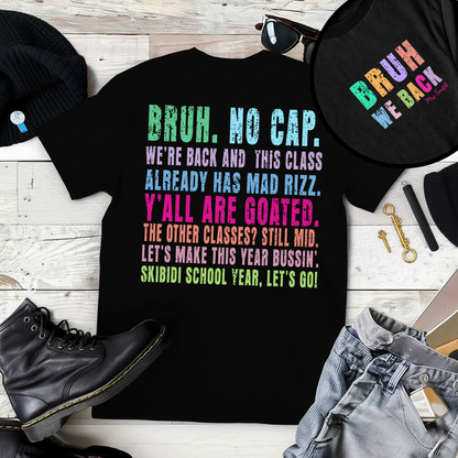 Retro Bruh We Back Teacher T-Shirt