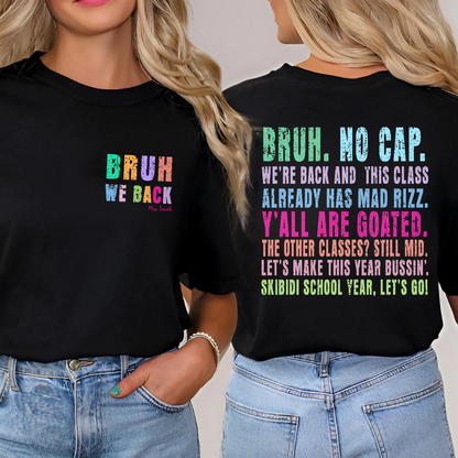 Retro Bruh We Back Teacher T-Shirt